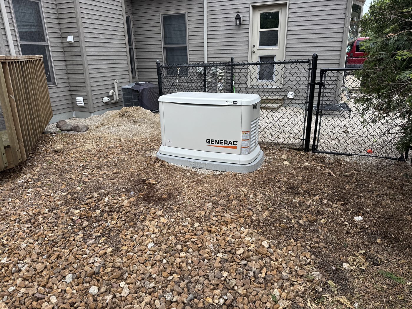 Generac standby generator installed outside a home